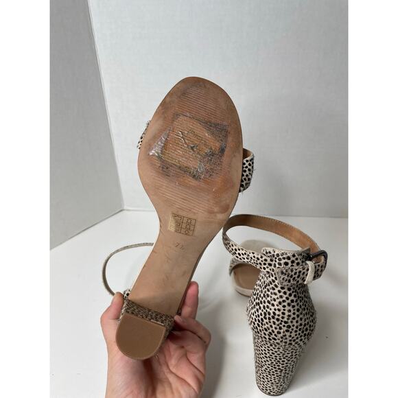 The Brooke Ankle-Strap Sandal in Spot Dot Calf Hair Womens Size 7.5 - Picture 5 of 6